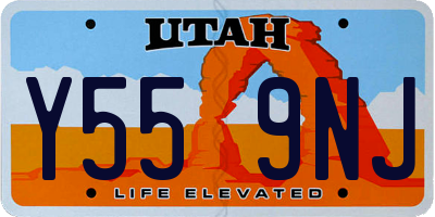 UT license plate Y559NJ