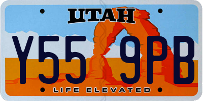 UT license plate Y559PB