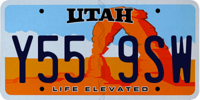 UT license plate Y559SW
