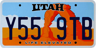 UT license plate Y559TB