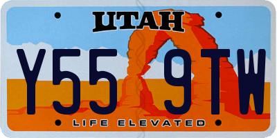 UT license plate Y559TW
