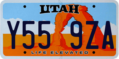 UT license plate Y559ZA