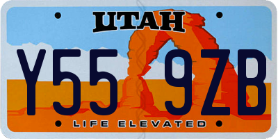 UT license plate Y559ZB