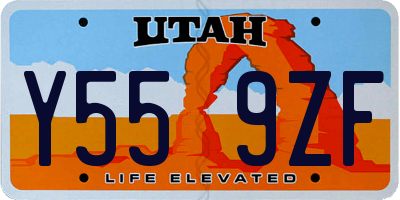 UT license plate Y559ZF