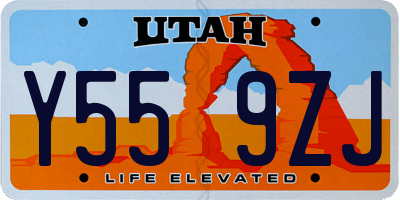 UT license plate Y559ZJ