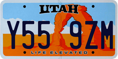 UT license plate Y559ZM