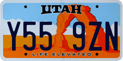 UT license plate Y559ZN