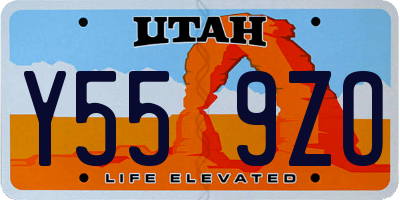 UT license plate Y559ZO