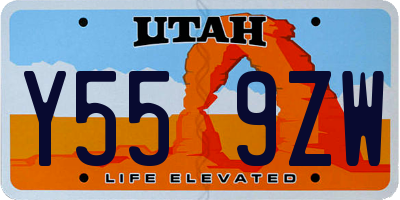 UT license plate Y559ZW