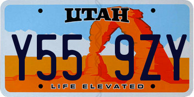 UT license plate Y559ZY