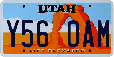UT license plate Y560AM