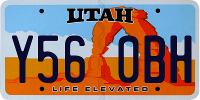 UT license plate Y560BH