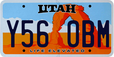 UT license plate Y560BM