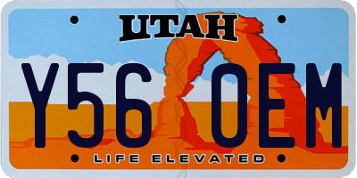 UT license plate Y560EM