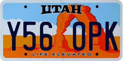 UT license plate Y560PK