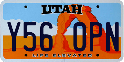 UT license plate Y560PN