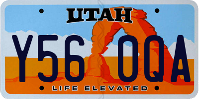 UT license plate Y560QA