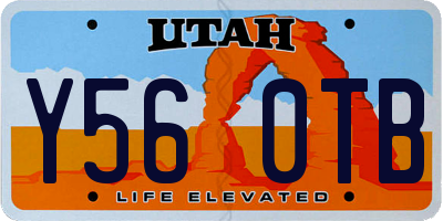 UT license plate Y560TB