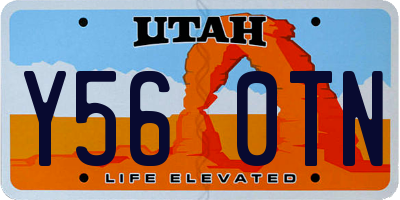 UT license plate Y560TN