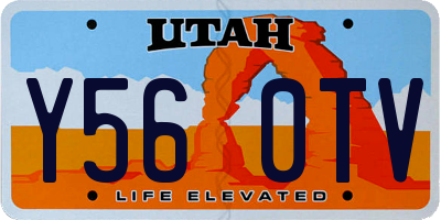 UT license plate Y560TV