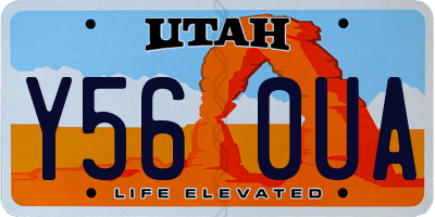 UT license plate Y560UA