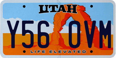 UT license plate Y560VM