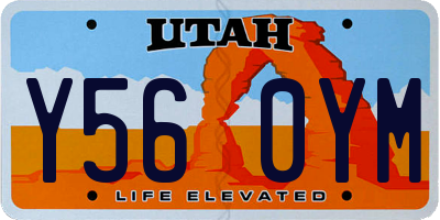 UT license plate Y560YM