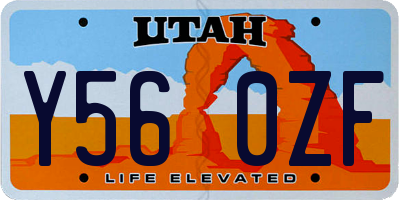 UT license plate Y560ZF