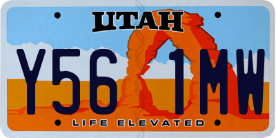 UT license plate Y561MW