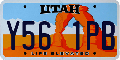 UT license plate Y561PB