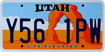 UT license plate Y561PW