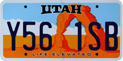 UT license plate Y561SB