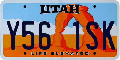 UT license plate Y561SK