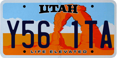 UT license plate Y561TA