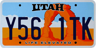 UT license plate Y561TK