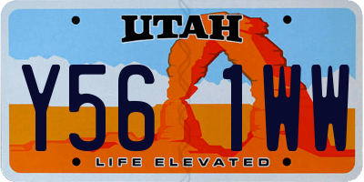 UT license plate Y561WW