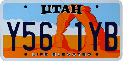 UT license plate Y561YB