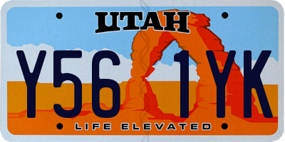 UT license plate Y561YK