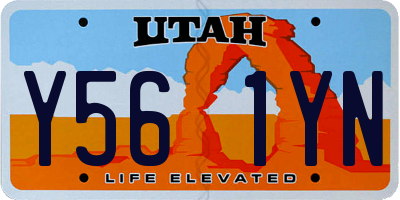 UT license plate Y561YN