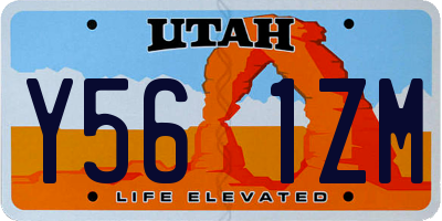 UT license plate Y561ZM