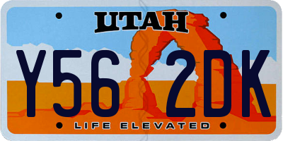 UT license plate Y562DK
