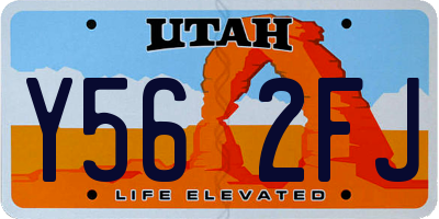 UT license plate Y562FJ
