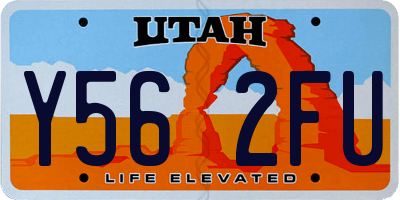 UT license plate Y562FU