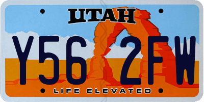 UT license plate Y562FW