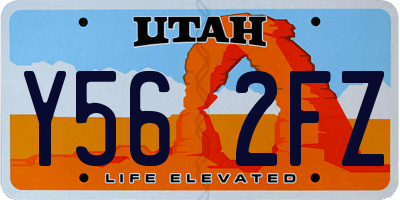 UT license plate Y562FZ