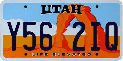UT license plate Y562IQ