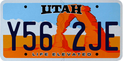 UT license plate Y562JE