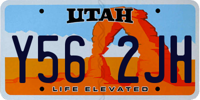 UT license plate Y562JH