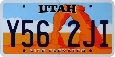 UT license plate Y562JI