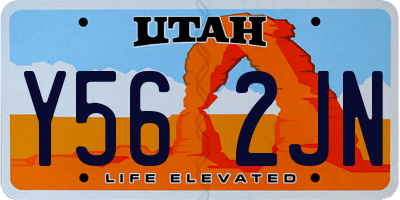 UT license plate Y562JN